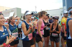 Happiness at the start line